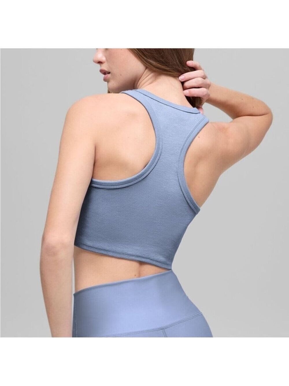 Alo Yoga Aspire Tank Top in Blue Winter Frost - Picture 2 of 6
